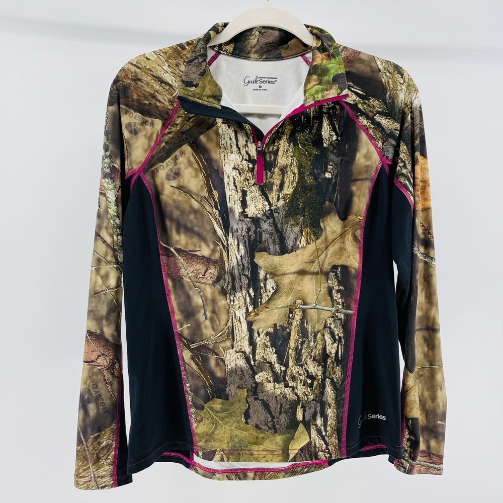 Gander Mountain Guide Series Mossy Oak Camouflage Half-Zip Pullover, Size Small